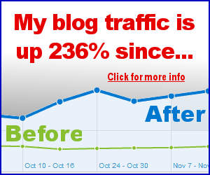 My blog traffic us up 236% since...